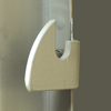 12 gauge latch hook is welded to frame for Two-Person and Duplex lockers. 
