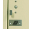 Standard on Classic KD Box Lockers: Single-point thru-the-door finger pull padlock hasp