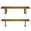 Wood Bench Tops for use with pedestals to make locker-room benches