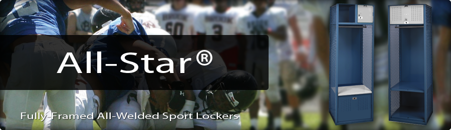 Athletic Lockers - Fully Framed All-Welded Sport Lockers - All-Star