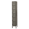 Six Tier - Ready-Built Box Lockers - includes 1 padlock per opening and 1 padlock strike-plate per opening