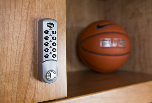 Basketball wood lockers - Furman University