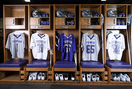 Lacrosse wood lockers - Furman University