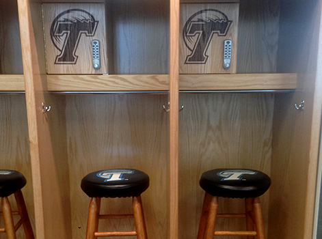 Tulane University Womens Basketball Wood Lockers