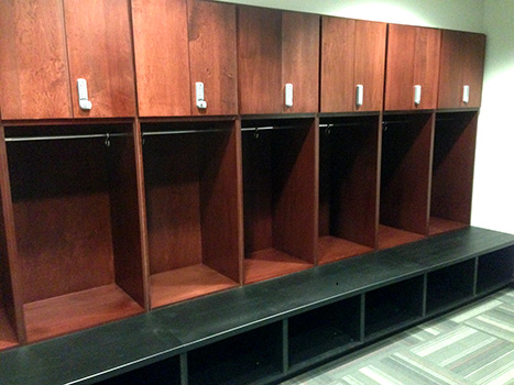 Tennis wood lockers - University of South Carolina