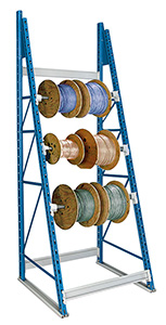 Reel rack with product
